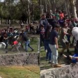 Riña de aficionados en partido de futbol en Colima