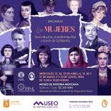 Cartel promocional del diplomado Las mujeres. Su evolución y transformación a través de la historia, con imágenes de figuras femeninas históricas y contemporáneas, organizado por el Museo de Historia Mexicana y la UANL.