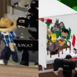 Usuarios de Roblox organizaron protestas virtuales contra ICE, con avatares y pancartas digitales.