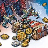 Ilustración sobre la lucha contra el criptolavado por parte de EU.