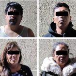 Todos los detenidos, las mujeres de 55 y 61 años y los tres hombres, de 15, 31 y 38 años fueron levados ante el Ministerio Público