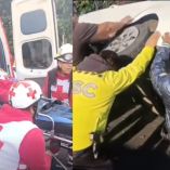 El accidente ocasionó afectaciones momentáneas a la circulación en la zona para retirar el taxi volcado