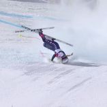 Lindsey Vonn tuvo que ser evacuada en helicóptero.