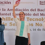 La presidenta Claudia Sheinbaum inauguró la ampliación del Bachillerato Nacional en San Pablo del Monte, Tlaxcala, con nuevas carreras técnicas y profesionales.