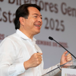 Mario Delgado, secretario de Educación Pública, reconoció a jóvenes medallistas internacionales en el Encuentro Nacional de Robótica del TecNM.