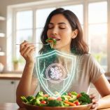 Una dieta rica en verduras ayuda a prevenir el cáncer de mama.