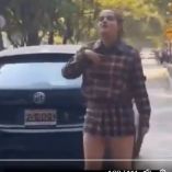 La mujer altanera llamó india a la ciclista y presumió que su abuelo es el Presidente Municipal de Naucalpan