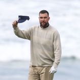 Travis Kelce, durante el torneo de golf AT&T Pebble Beach Pro-Am.