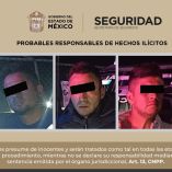 Ante el hallazgo, los oficiales detuvieron a quienes se identificaron como Emanuel “N” de 27 años, Óscar “N” de 36 años y Javier “N” de 26 años, en posesión de 400 cartuchos útiles.