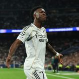 Vinícius durante la victoria del Real Madrid ante el Benfica en la ronda de playoffs de la Liga de Campeones 2025-2026.