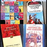 Portadas de libros que Kendra Tábata usa para fomentar la lectura en Veracruz.