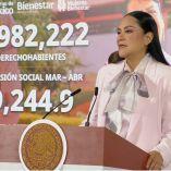 El segundo pago del 2026 de la Pensión del Bienestar fue anunciado hoy por la titular de la Secretaría del Bienestar.