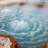 En la década de 1970, el géiser Echinus lanzaba chorros de hasta 23 metros de altura.