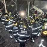 Labores de rescate en edifico de San Antonio Abad.