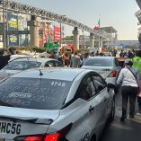 Manifestación en el AICM.