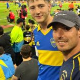 El español David Silva visitó la Bombonera de Boca Juniors