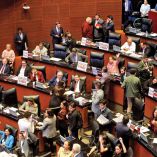 Legisladores en Sesión en el recinto del Senado de la República.