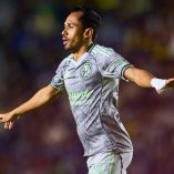 Vinicius Moreira celebrates his goal 2-0 of America during the 11th round match between America and Mazatlan FC as part of the Liga BBVA MX Varonil, Torneo Clausura 2026 at Ciudad de los Deportes Stadium, on March 15, 2026 in Mexico City, Mexico.