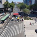 A partir de la glorieta de la Diana Cazadora los bloqueos se mantuvieron tanto en carriles centrales, como en los laterales de Paseo de la Reforma
