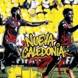 Ilustración con jugadores de la selección de futbol de Nueva Caledonia.
