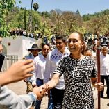 Claudia Sheinbaum, durante homenaje a Benito Juárez, en Oaxaca.