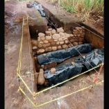 Vestigios arqueológicos descubiertos en Coatepec, Veracruz.