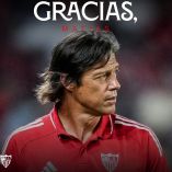 Matías Almeyda dirigió 32 partidos al Sevilla; es 15° a 3 puntos del descenso.