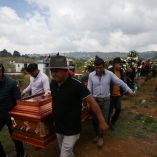 Friends and family carry the coffin of Royer Perez-Jimenez, a Mexican migrant who died on March 16, 2026, at an ICE detention center in Florida, at a cemetery in San Juan Chamula, Chiapas, Mexico, April 4, 2026. REUTERS/Gabriela Zanabria     TPX IMAGES OF THE DAY
