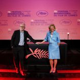 Cannes Film Festival General Delegate Thierry Fremaux and Cannes Film Festival President Iris Knobloch attend a press conference to present the official selection of the 79th Cannes International Film Festival in Paris, France, April 9, 2026. REUTERS/Benoit Tessier