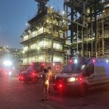 Elementos de Semar y Pemex lograron controlar el incendio en la Refinería Olmeca Dos Bocas en Tabasco