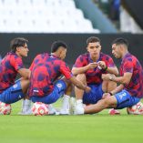 Los jugadores de Cruz Azul salieron entre los aficionados del Estadio Banorte.
