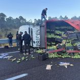Camión volcado