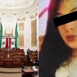 Recinto del Congreso de la CDMX y una imagen de Edith Guadalupe Valdés.