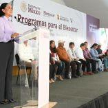 La secretaria de Bienestar, Ariadna Montiel, presentó en Hidalgo un balance de apoyos directos a damnificados por lluvias, con inversión social de 7 mil mdp.