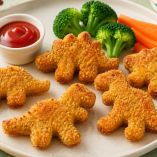 Receta de nuggets de pollo y verduras en forma de dinosaurio