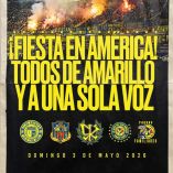 Las barra del América se unem a un sólo apoyo vs los Pumas.