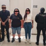 Las tres personas quedaron a disposición de la Fiscalía General de la República (FGR), con sede en Texcoco