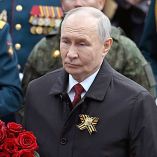 Vladimir Putin durante el desfile del Día de la Victoria.