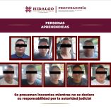 Nueve policías de Progreso de Obregón, Hidalgo, fueron detenidos por homicidio doloso calificado.