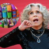 Jane Fonda luce bolsa de Oaxaca en Cannes
