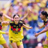 Scalrlett Camberos celebra su gol durante la victoria del América en la Final del Clausura 2026.