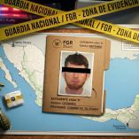 Tablero de investigación de la FGR con el expediente de Isai 'N', sobrino de El Chapo Guzmán, sobre un mapa de México que señala los operativos en Nogales, Sonora y Tapachula, Chiapas.