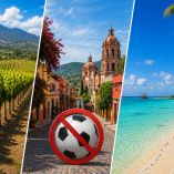 México tiene varios destinos turísticos que estarán lejos del futbol.