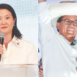 Keiko Fujimori y Roberto Sánchez, candidatos a la presidencia de Perú.