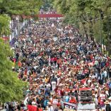 Marcha de la CNTE en la CDMX.