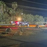 Cuerpos de seguridad en la zona donde fue hallado muerto El Chuta, operador del Chapo Isidro