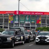 Patrullaje por elementos de la Policía capitalina en la periferia del Estadio CDMX.
