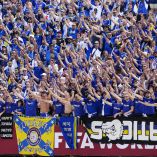 Los aficionados de Bosnia y Herzegovina dieron una muestra en Toronto de la pasión europea por el futbol.