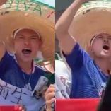 Aficionado de Japón con sombrero de charro durante el Mundial 2026.
