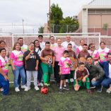 La presidenta Claudia Sheinbaum se reunió en San Luis Potosí con jóvenes y adolescentes que participaron en el Mundial Social organizado por el IMSS.